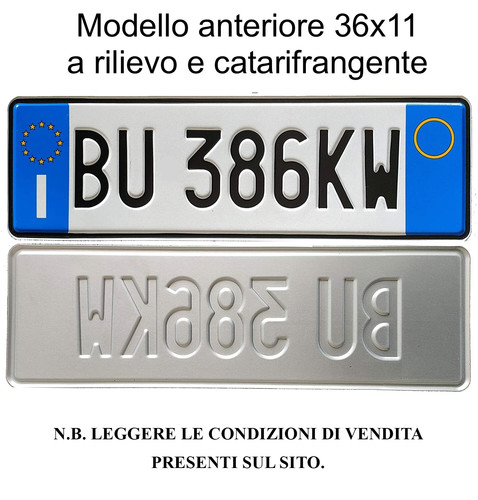 Targa replica auto - i7,